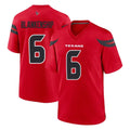 H.Texans #6 Reed Blankenship Player Red Alternate Home Game Odoa Stitched Jerseys