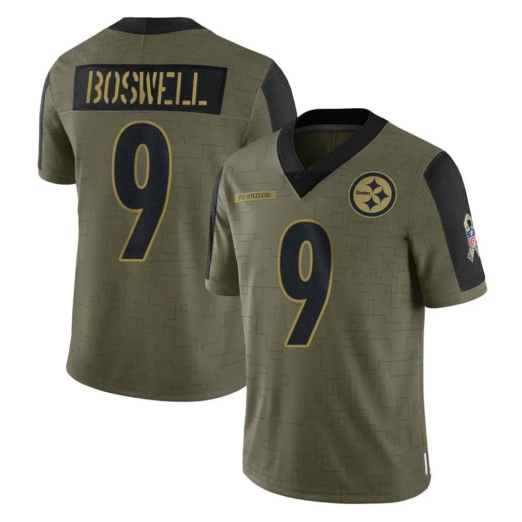 P.Steelers #9 Chris Boswell Player Olive Salute To Service Limited Game Odoa Stitched Jerseys