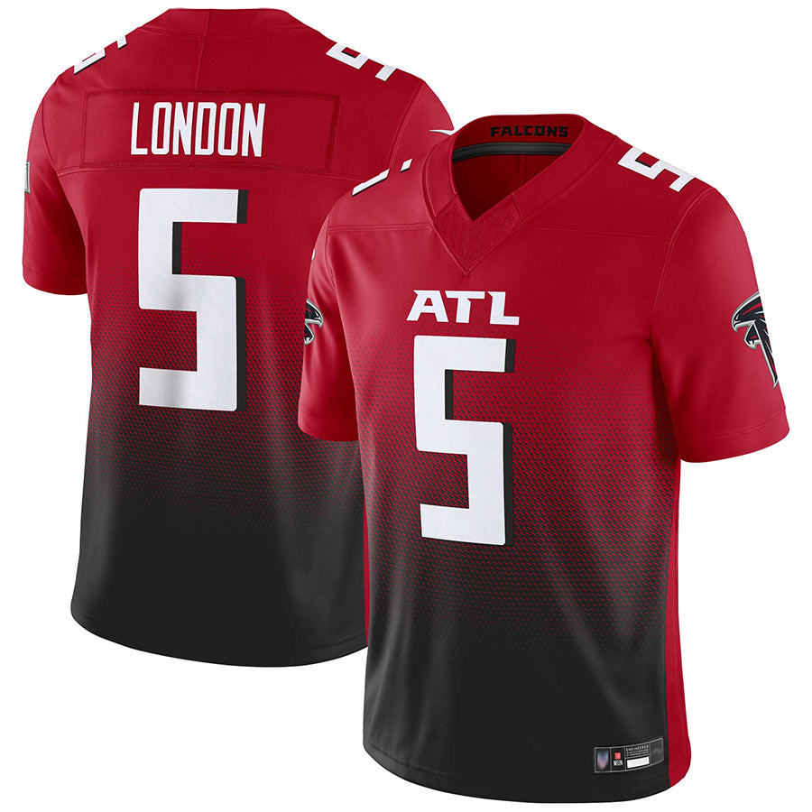 A.Falcons #5 Drake London Player Red Vapor F.U.S.E. Limited Odoa Stitched Jerseys