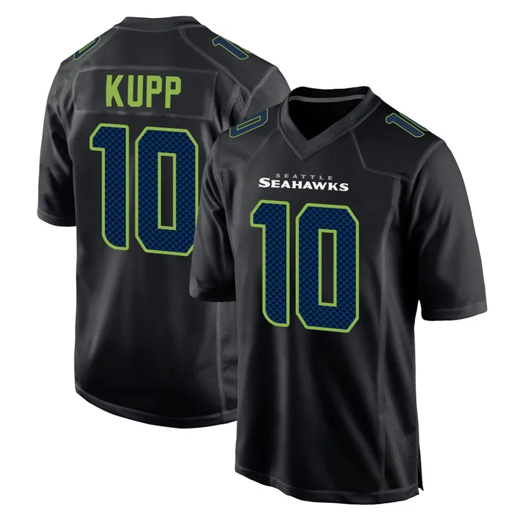 S.Seahawks #10 Cooper Kupp Player Black Limited Fashion Home Game Odoa Stitched Jerseys