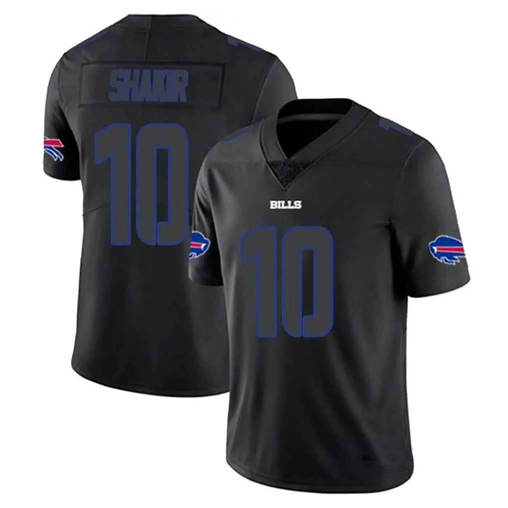B.Bills #10 Khalil Shakir Player Black Impact Limited Game Odoa Stitched Jerseys
