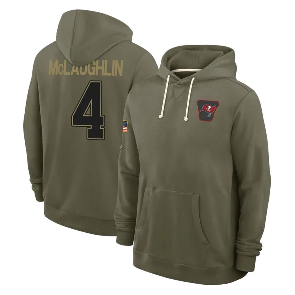 TB.Buccaneers #4 Chase McLaughlin Player Olive Salute to Service Pullover Hoodies Limited Odoa Stitched Jerseys