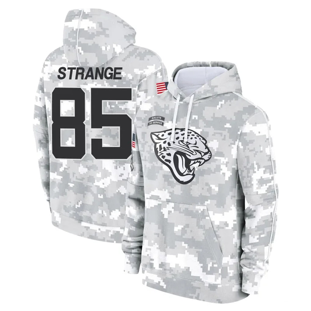 J.Jaguars #85 Brenton Strange Player Arctic Camo Salute to Service Hoodies Limited Game Odoa Stitched Jerseys