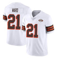 C.Browns #21 Denzel Ward Player White Limited  Vapor 1946 Collection Alternate Game Odoa Stitched Jerseys