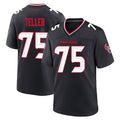 H.Texans #75 Wyatt Teller Player Navy Team Home Game Odoa Stitched Jerseys