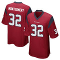H.Texans #32 David Montgomery Player Red Home Game Odoa Stitched Jerseys