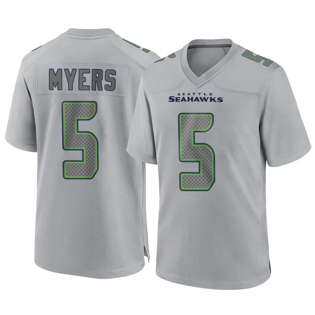 S.Seahawks #5 Jason Myers Player Gray Atmosphere Fashion Home Game Odoa Stitched Jerseys