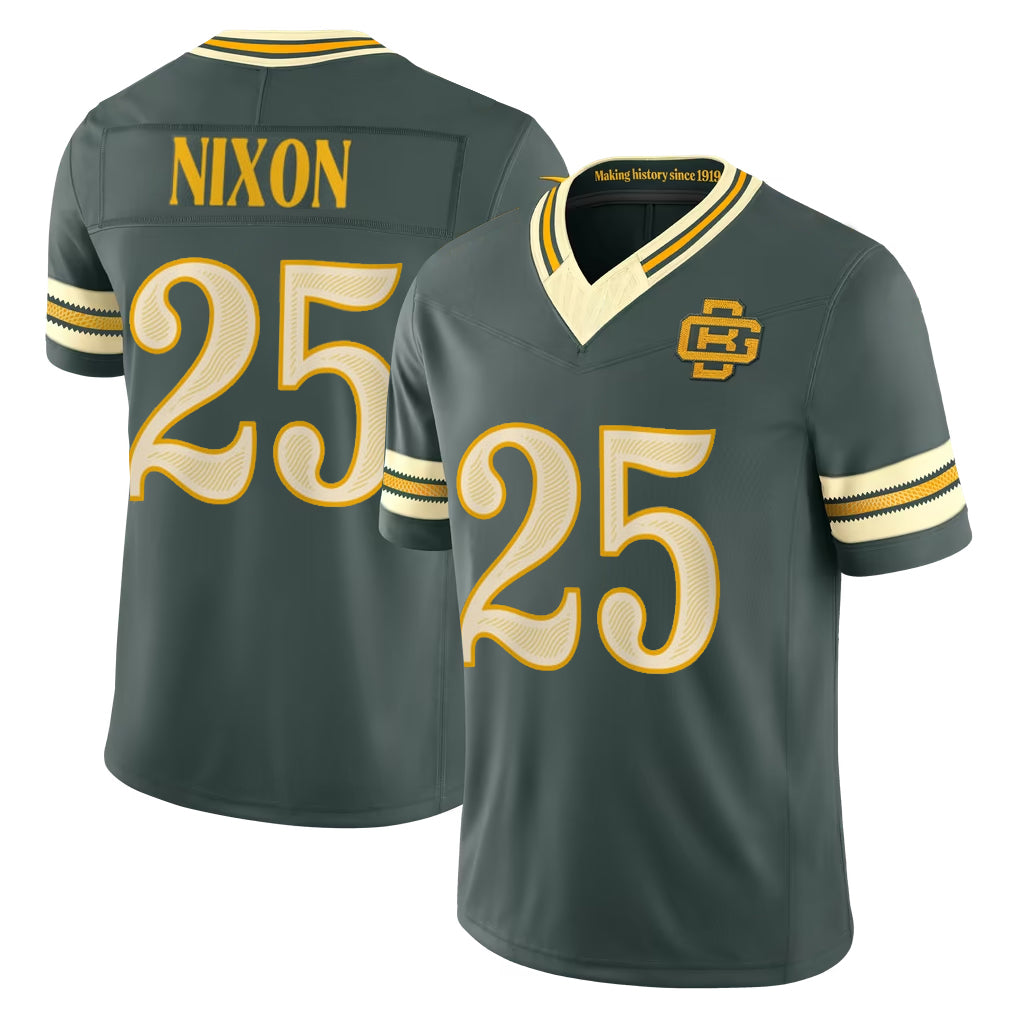 GB.Packers #25 Keisean Nixon Player Green Limited 2026 Rivalries Collection Home Game Odoa Stitched Jerseys