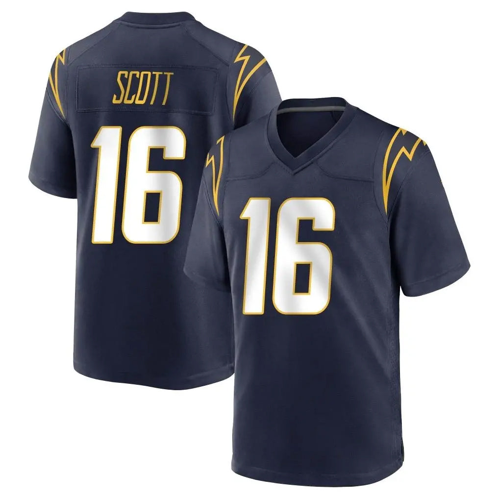 LA.Chargers #16 J.K. Scott Player Navy Home Game Odoa Stitched Jerseys
