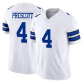 D.Cowboys #4 Dak Prescott Player White Limited Vapor F.U.S.E. Home Game Odoa Stitched Jerseys