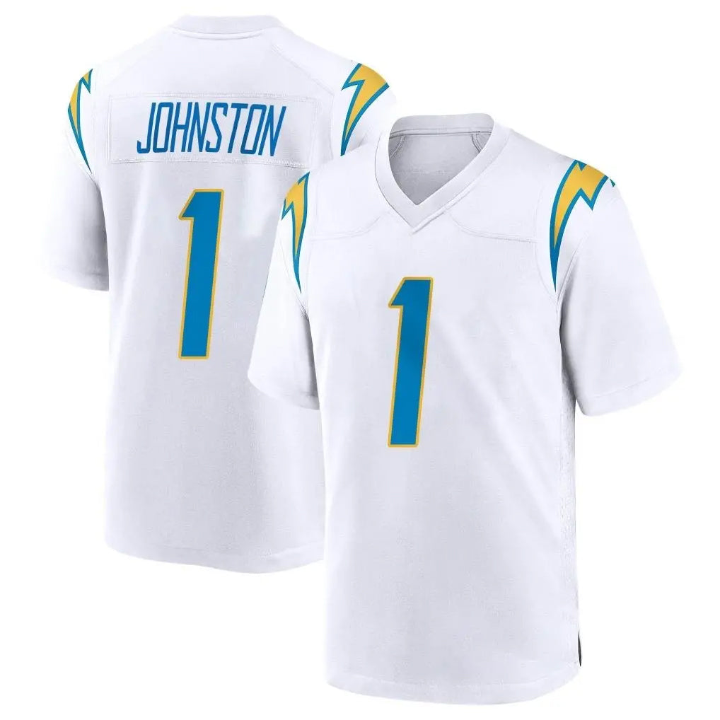 LA.Chargers #1 Quentin Johnston Player White Home Game Odoa Stitched Jerseys