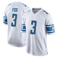 D.Lions #3 Jack Fox Player White Home Game Odoa Stitched Jerseys