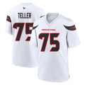 H.Texans #75 Wyatt Teller Player White Home Game Odoa Stitched Jerseys