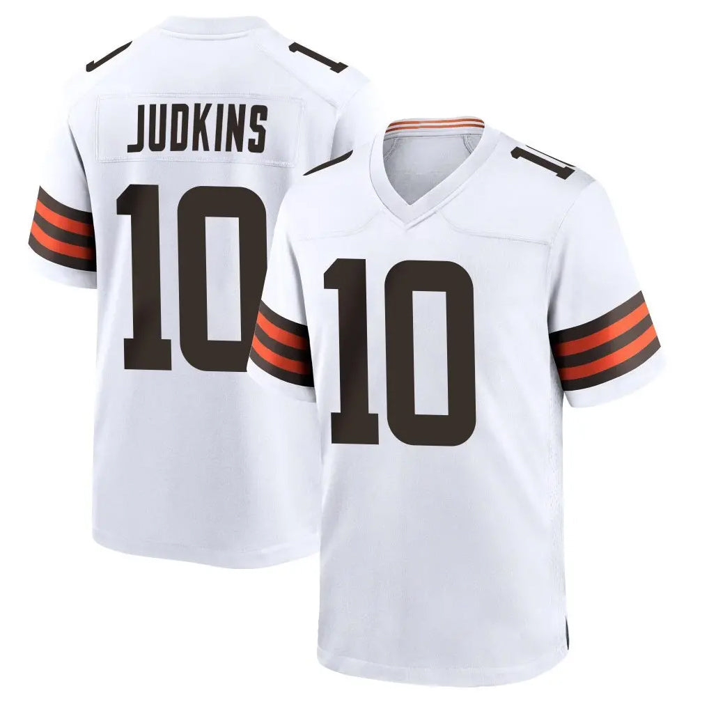 C.Browns #10 Quinshon Judkins Player White Home Game Odoa Stitched Jerseys