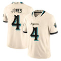 J.Jaguars #4 Jarrian Jones Player Natural Limited 2026 Rivalries Collection Game Odoa Stitched Jerseys
