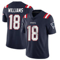 NE.Patriots #18 Kyle Williams Player Navy Vapor Untouchable Home Game Odoa Stitched Jerseys