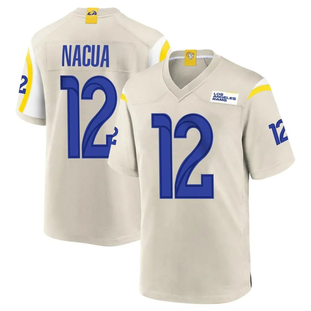 LA.Rams #12 Puka Nacua Player Bone Home Game Odoa Stitched Jerseys
