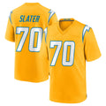 LA.Chargers #70 Rashawn Slater Player Gold Home Game Odoa Stitched Jerseys
