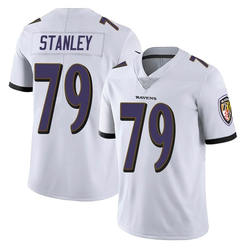 B.Ravens #79 Ronnie Stanley Player White Vapor F.U.S.E. Limited Odoa Stitched Jerseys