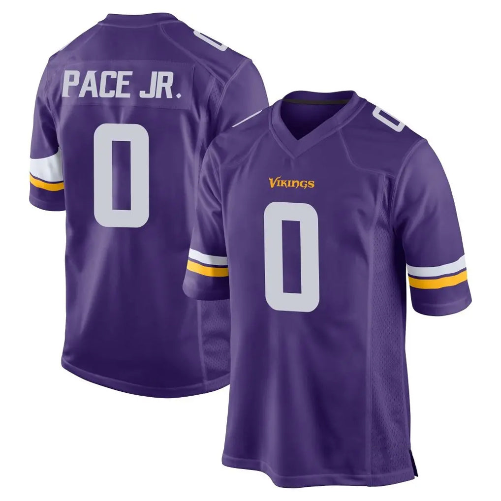 M.Vikings #0 Ivan Pace Jr. Player Purple Home Game Odoa Stitched Jerseys