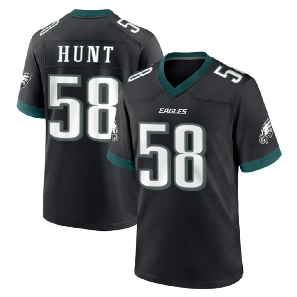 P.Eagles #58 Jalyx Hunt Player Black Game Home Odoa Stitched Jerseys