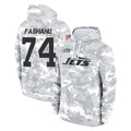 NY.Jets #74 Olu Fashanu Player Arctic Camo Salute to Service Pullover Hoodies Limited Game Odoa Stitched Jerseys