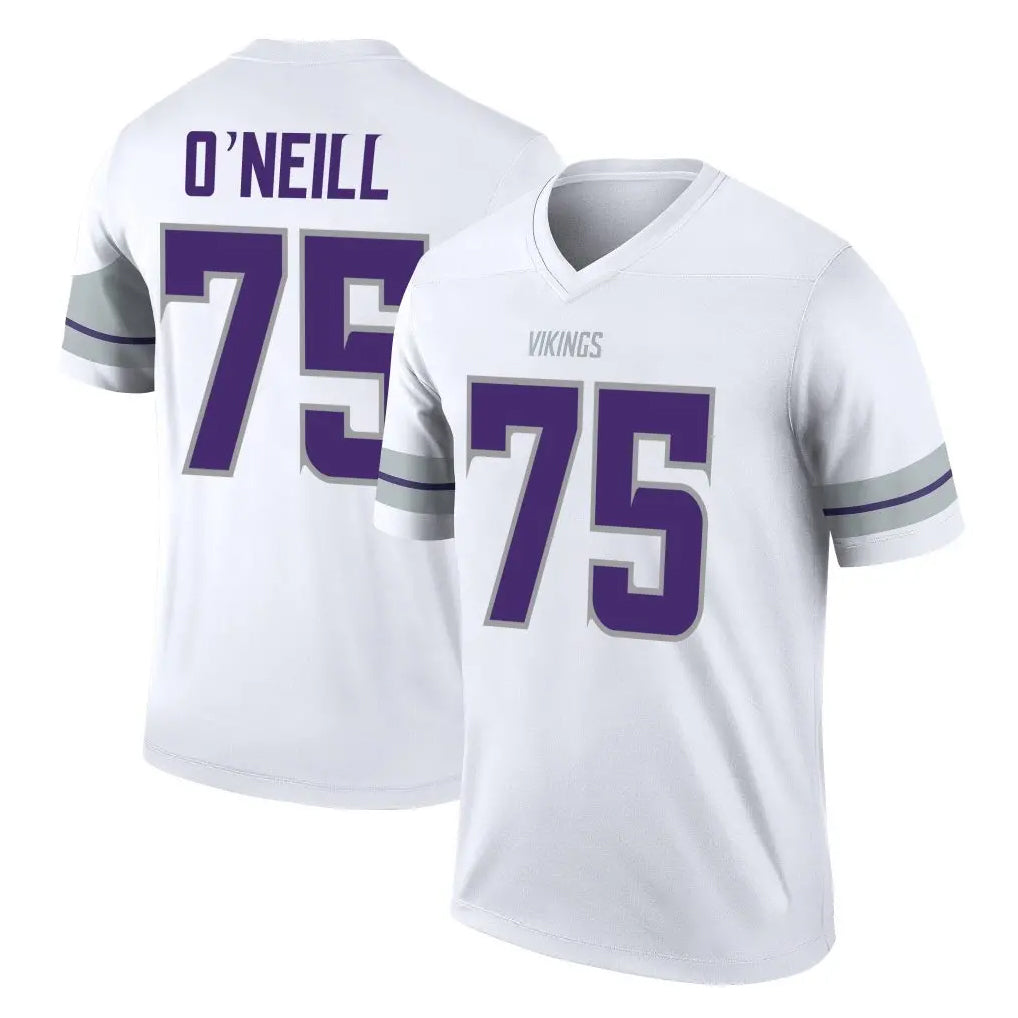 M.Vikings #75 Brian O'Neill Player White Alternate Legend Home Game Odoa Stitched Jerseys