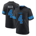 D.Lions #4 D.J. Reed Player Black Alternate Home Game Odoa Stitched Jerseys