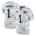 NY.Giants #1 Malik Nabers Player Arctic Camo Salute To Service Limited Game Odoa Stitched Jerseys