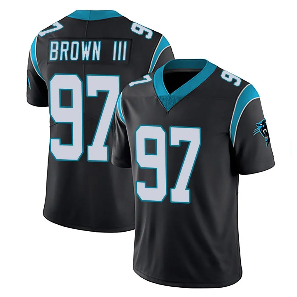 C.Panthers #97 Bobby Brown III Player Black Vapor Untouchable Limited Game Odoa Stitched Jerseys