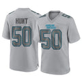 C.Panthers #50 Robert Hunt Player Gray Atmosphere Fashion Game Odoa Stitched Jerseys