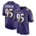 B.Ravens #95 Tavius Robinson Player Purple Home Game Odoa Stitched Jerseys