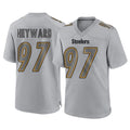 P.Steelers #97 Cameron Heyward Player Gray Atmosphere Fashion Home Game Odoa Stitched Jerseys