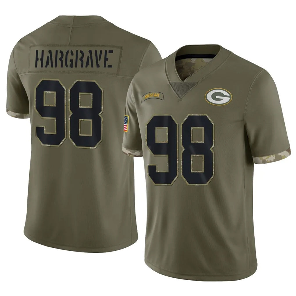 GB.Packers #98 Javon Hargrave Player Olive Salute To Service Limited Odoa Stitched Jerseys