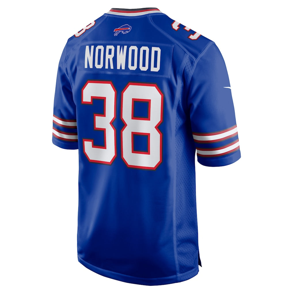 Odoa B.Bills #38 Tre Norwood Royal Game Player Jersey