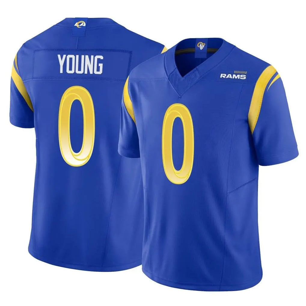 LA.Rams #0 Byron Young Player Royal Limited Vapor F.U.S.E. Home Game Odoa Stitched Jerseys
