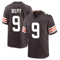 C.Browns #9 Grant Delpit Player Brown Home Game Odoa Stitched Jerseys
