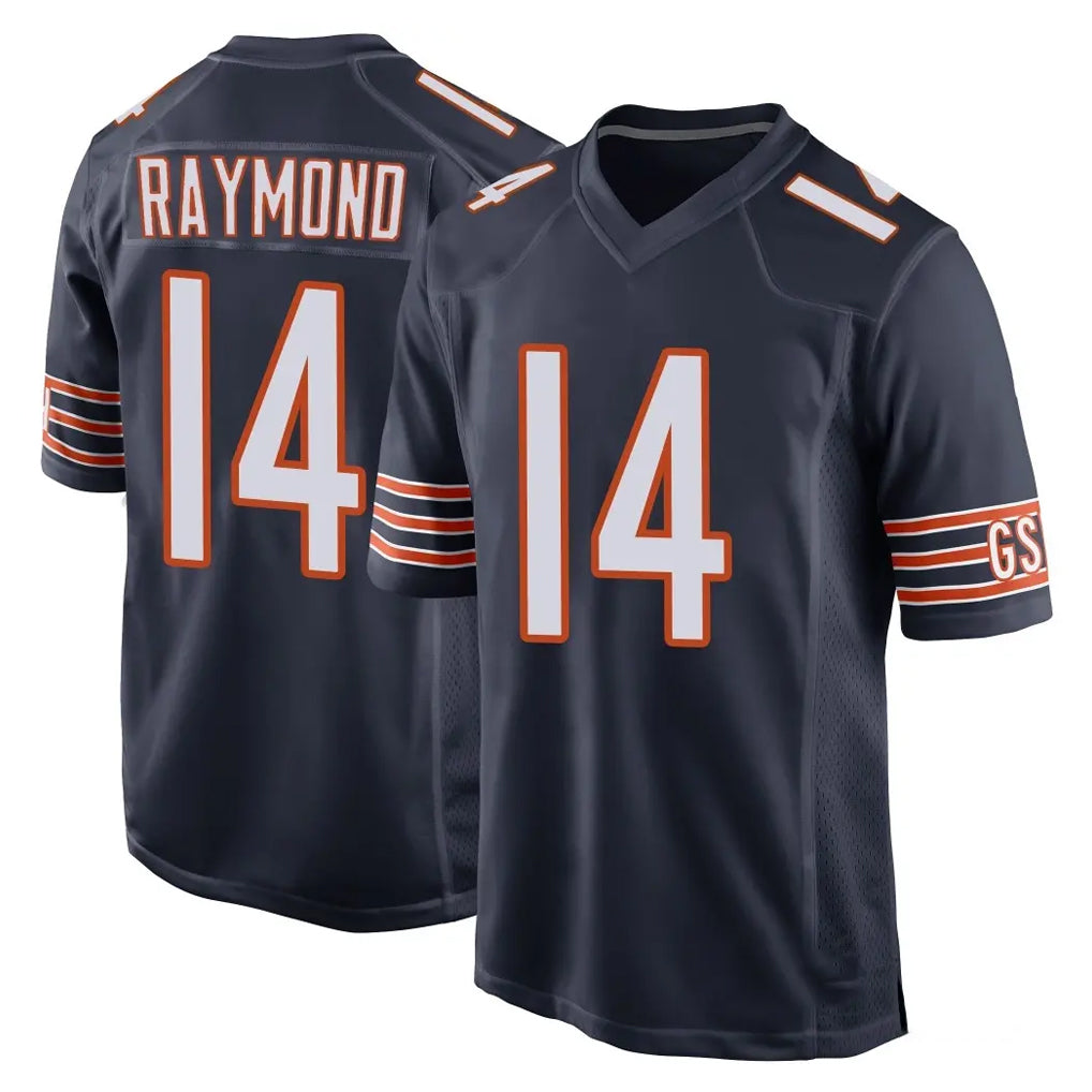 C.Bears #14 Kalif Raymond Player Navy Home Game Odoa Stitched Jerseys