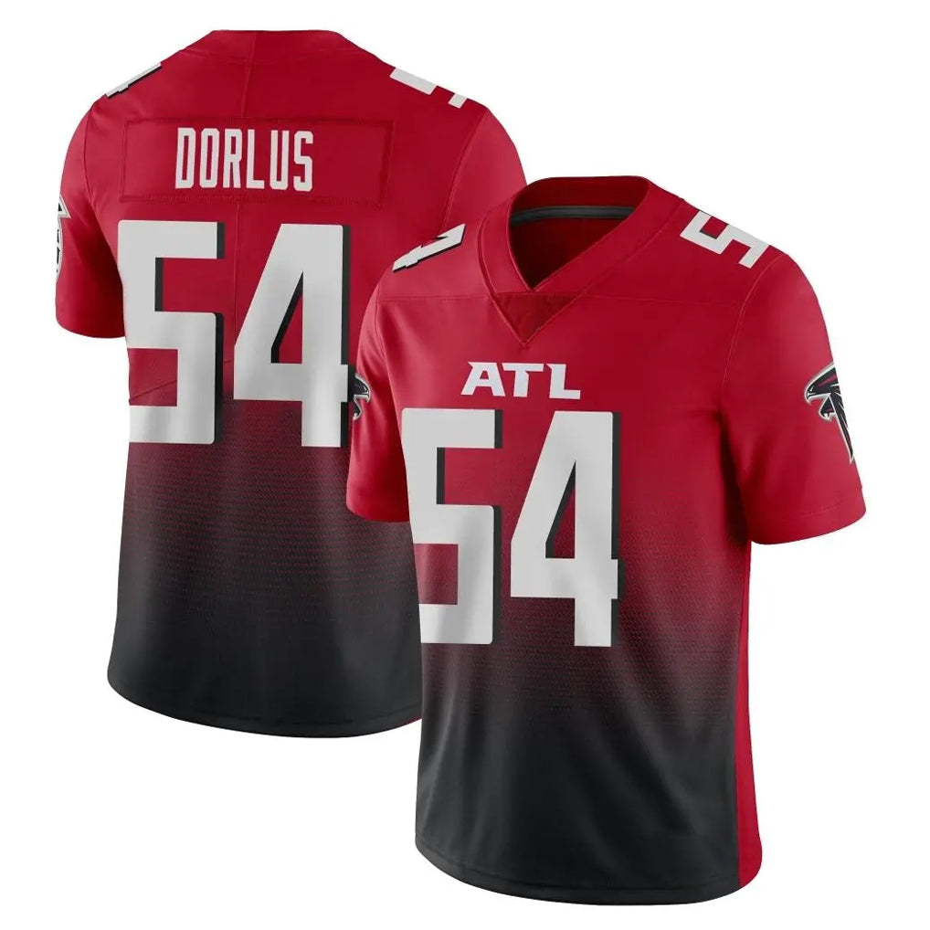 A.Falcons #54 Brandon Dorlus Player Red Vapor Untouchable Limited Home Game Odoa Stitched Jerseys