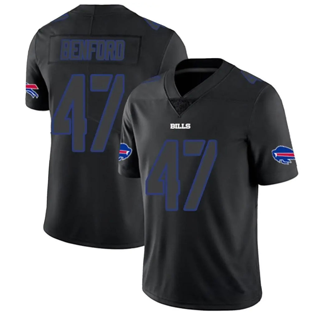 B.Bills #47 Christian Benford Player Black Impact Limited Odoa Stitched Jerseys