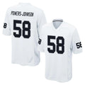 LV.Raiders #58 Jackson Powers-Johnson Player White Home Game Odoa Stitched Jerseys