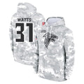 A.Falcons #31 Xavier Watts Player Camo Arctic Salute to Service Hoodies Limited Odoa Stitched Jerseys