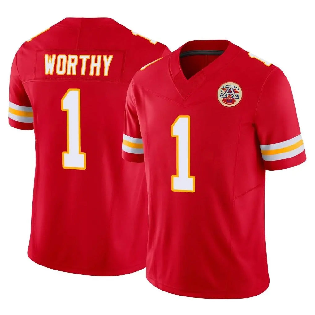 KC.Chiefs #1 Xavier Worthy Player Red Limited Vapor F.U.S.E. Home Game Odoa Stitched Jerseys