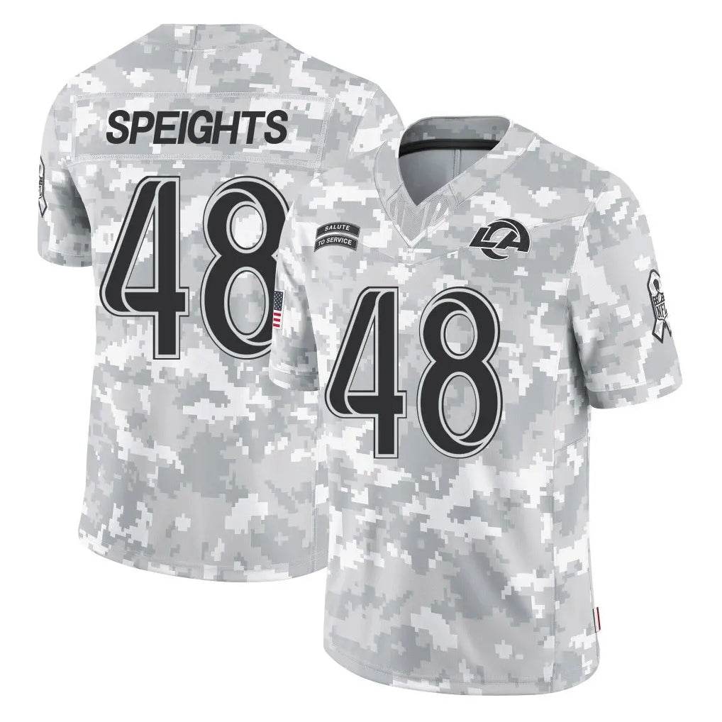 LA.Rams #48 Omar Speights Player Arctic Camo Salute To Service Limited Game Odoa Stitched Jerseys