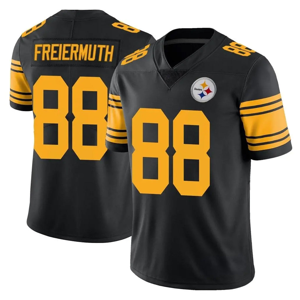 P.Steelers #88 Pat Freiermuth Player Black Limited Color Rush Home Game Odoa Stitched Jerseys