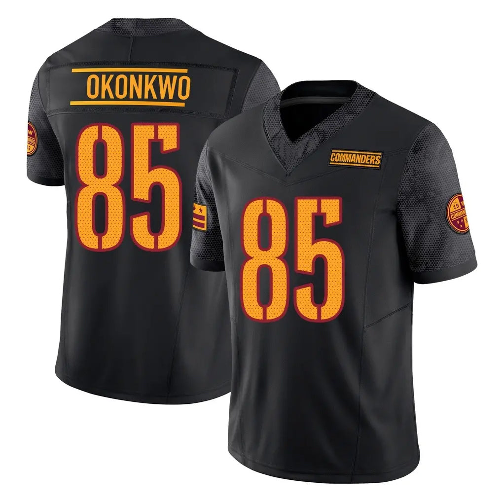W.Commanders #85 Chig Okonkwo Player Black Limited Vapor F.U.S.E. Home Game Odoa Stitched Jerseys