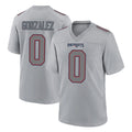 NE.Patriots #0 Christian Gonzalez Player Gray Fashion Limited Home Game Odoa Stitched Jerseys