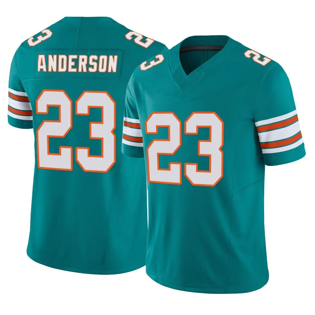 M.Dolphins #23 Zayne Anderson Player Aqua Limited Alternate Vapor F.U.S.E. Home Game Odoa Stitched Jerseys
