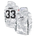 M.Vikings #33 Aaron Jones Sr. Player Arctic Camo Salute to Service Pullover Hoodies Limited Game Odoa Stitched Jerseys
