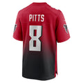 A.Falcons #8 Kyle Pitts Sr. Player Red Home Game Odoa Stitched Jerseys